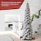15ft. Pre-Lit Flocked Pencil Spruce Artificial Christmas Tree, Warm White LED Lights